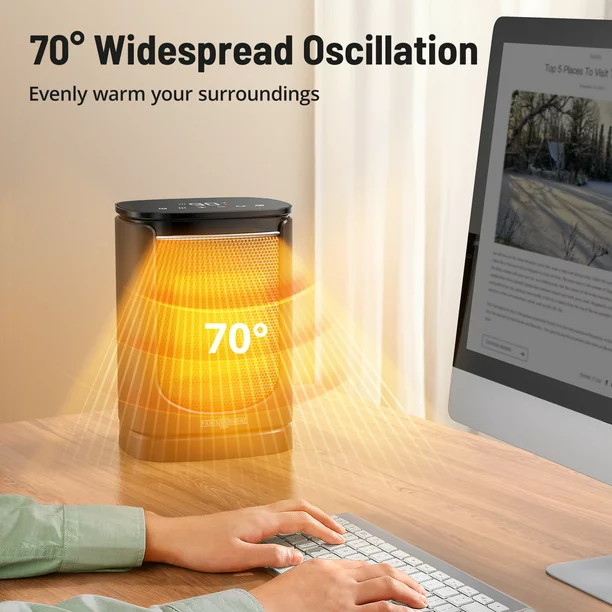 Paris Rhone Space Heater With Adjustable Thermostat. Paris Rhone 1500W Ceramic Desktop Heater