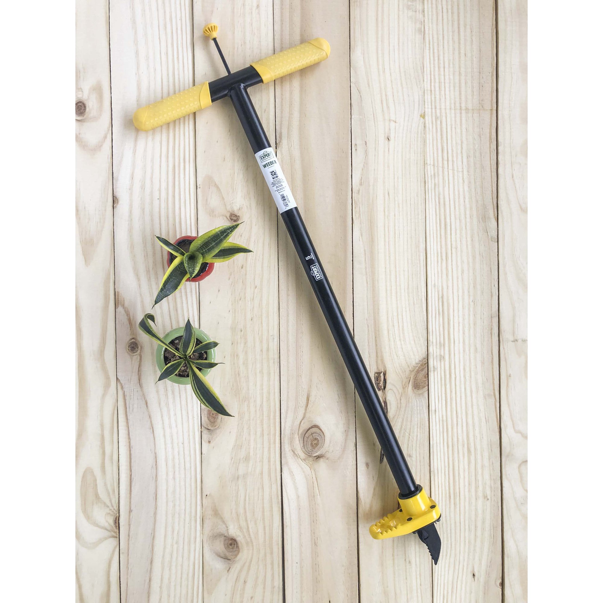 Expert Gardener Weeder 43-Inch for Taproot Plants. Black & Yellow