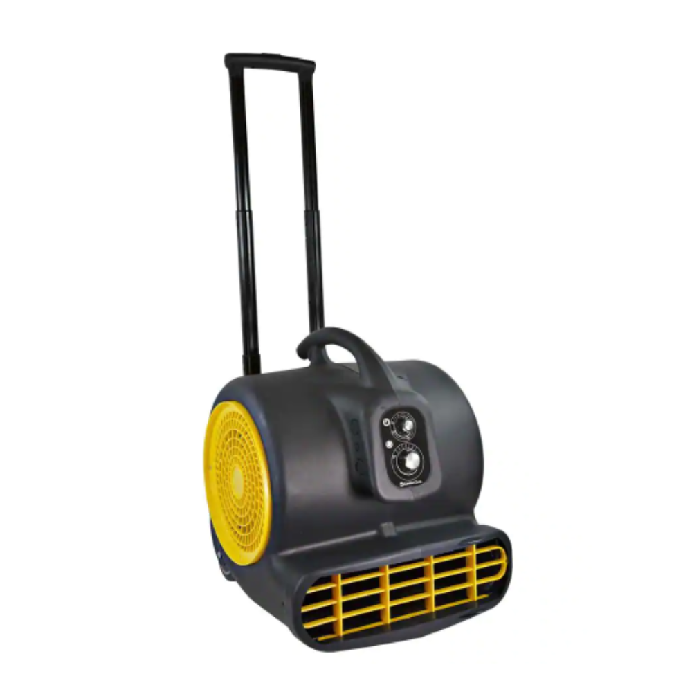Comfort Zone 1 HP High-Velocity Air Mover Carpet Dryer Blower Fan with Timer