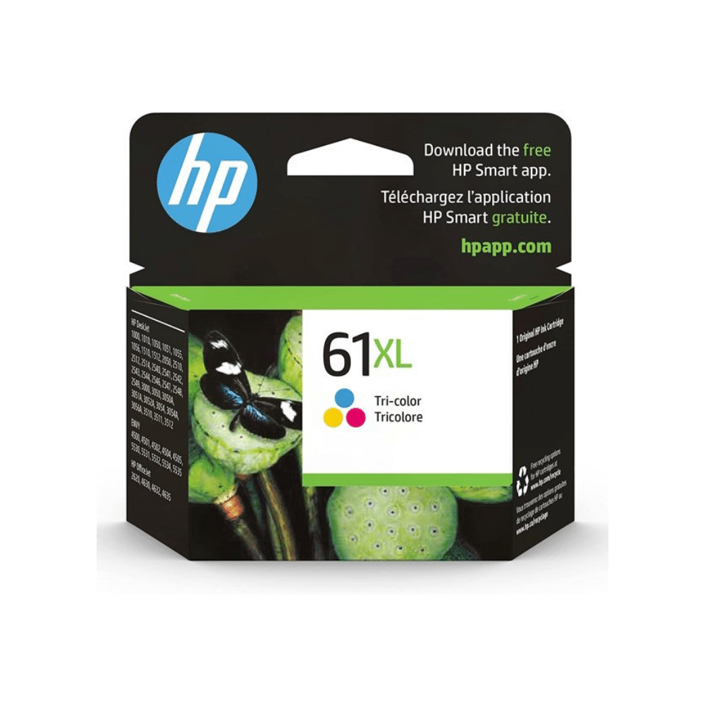 HP 61XL Combo 2-Pack High Capacity Ink Cartridge. Black. Color (Cyan. Magenta. Yellow)