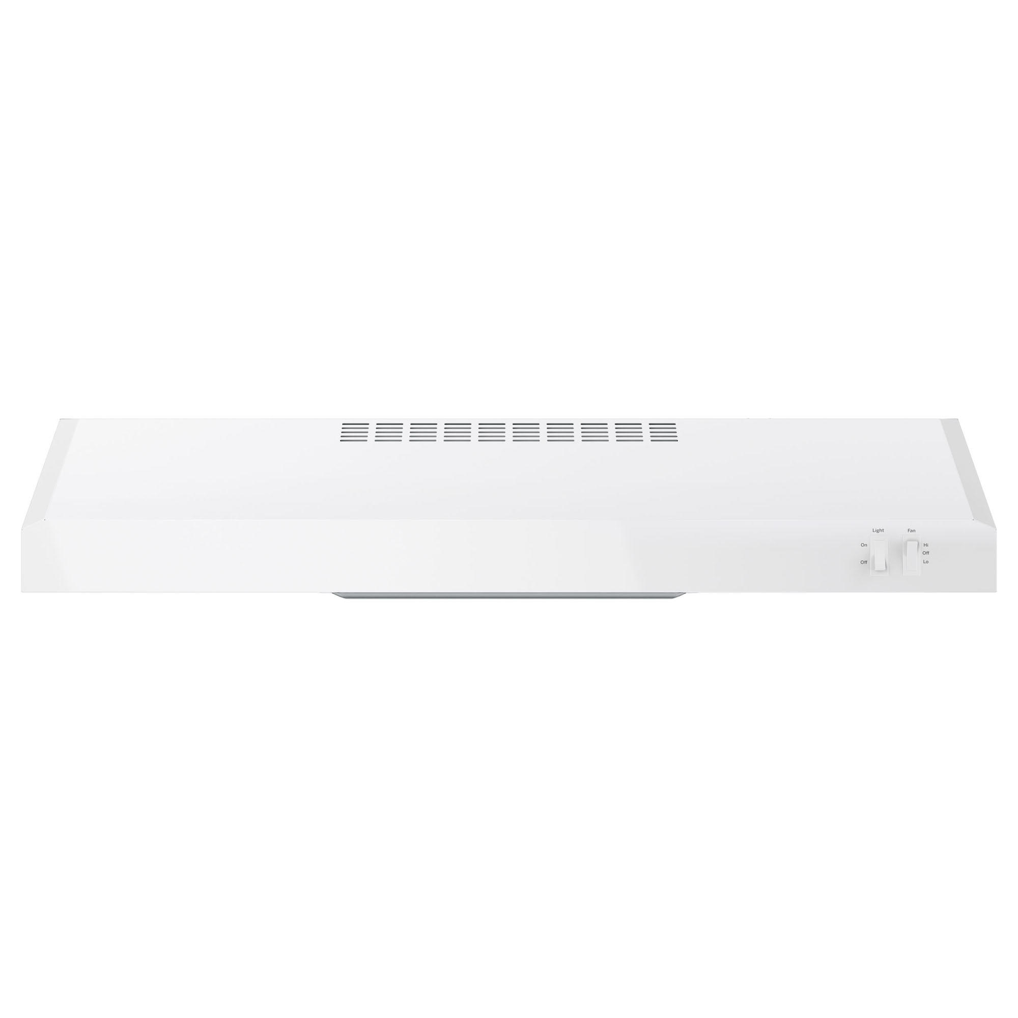 GE 30-in Convertible White Undercabinet Range Hood (JVX3300DJWW)