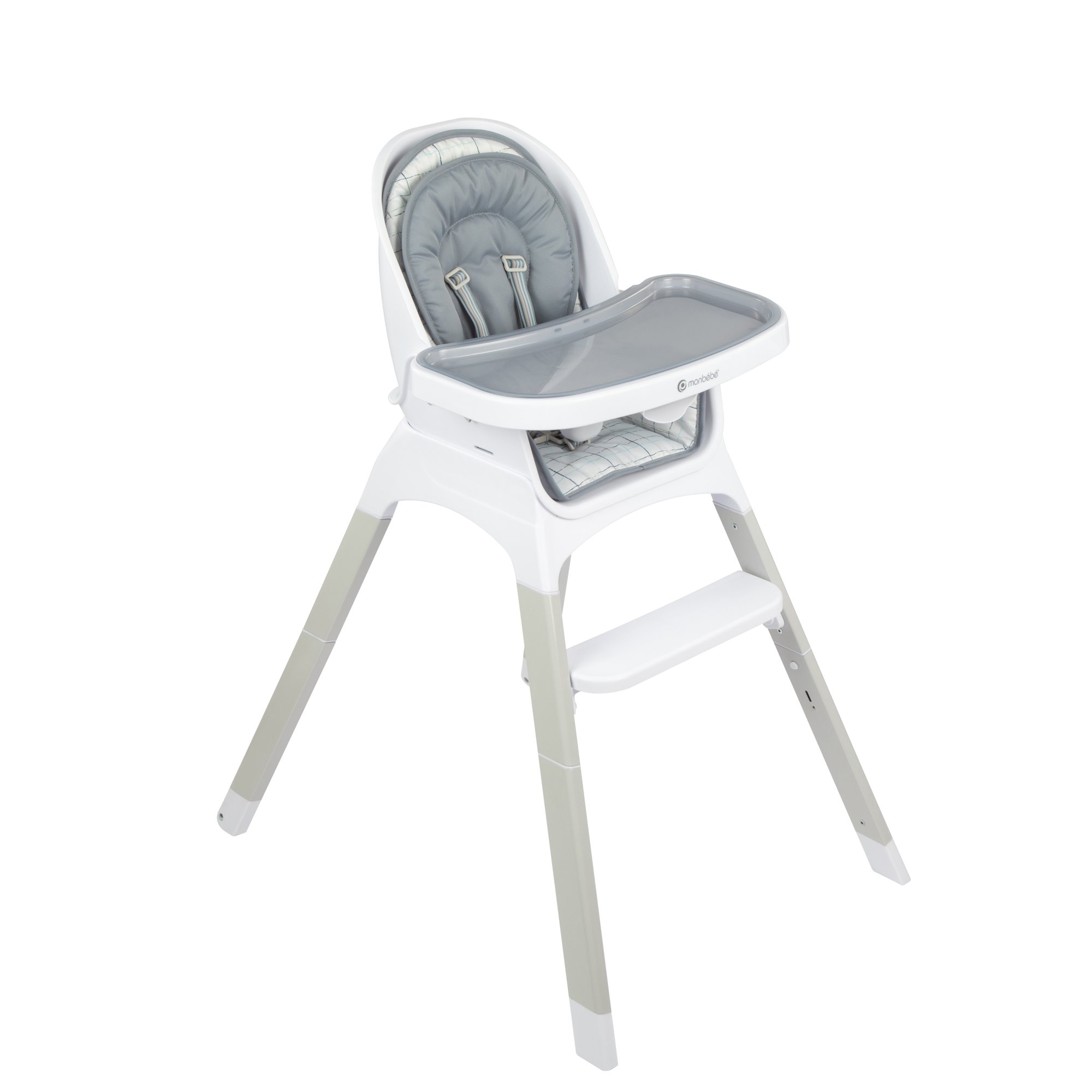 Monbebe Fusion Reclining Highchair with 8 Modes of Use. Plaid