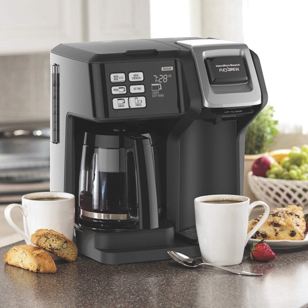 Hamilton Beach FlexBrew Trio Coffee Maker. Stainless Steel Accents