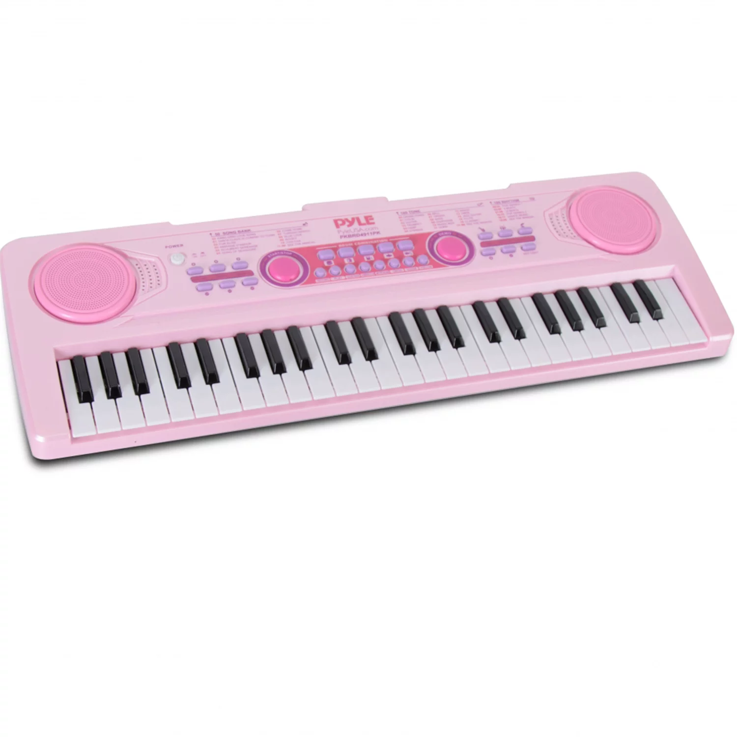 Pyle PKBRD4911PK - Children's Musical Karaoke Keyboard - Portable Kids Electronic Piano Keyboard