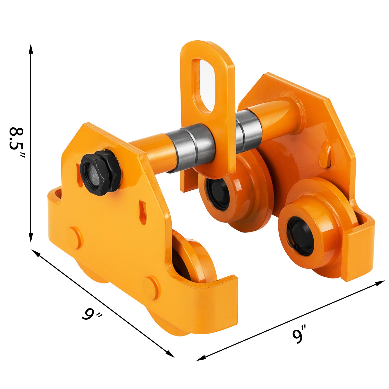 Vevor 1 Ton Push Beam Trolley. 2200lbs Capacity Plain Trolley Adjustable Width Manual Push Trolley