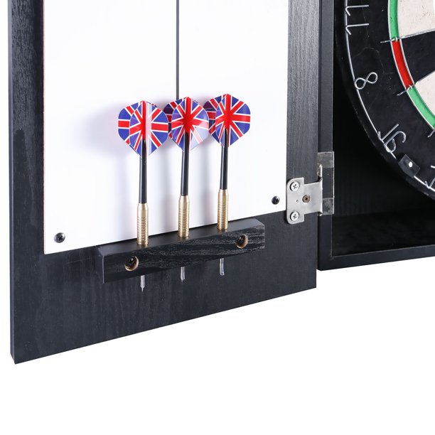 Hathaway Winchester Dartboard & Cabinet Set. Black. 19.75-in Width