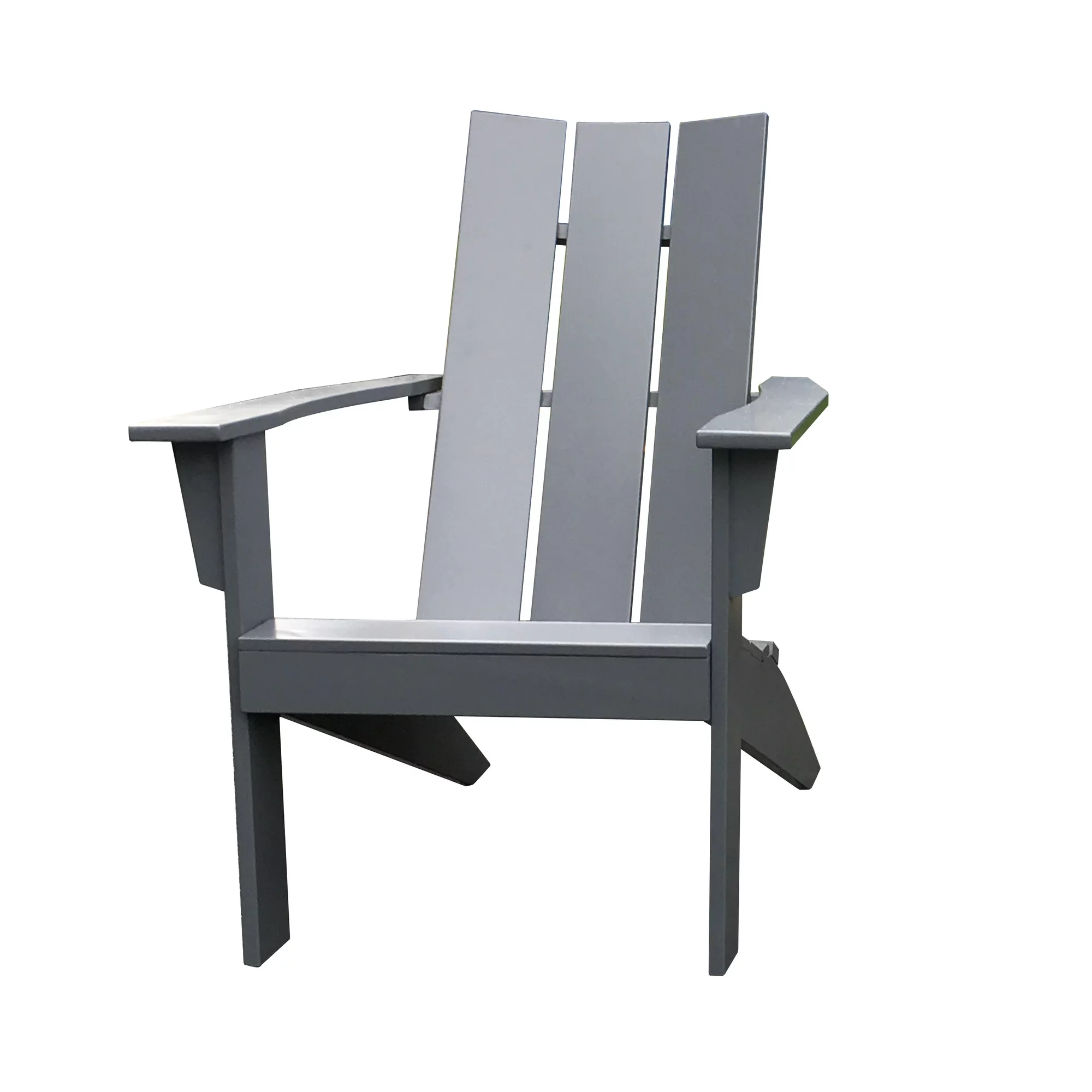 Mainstays Wood Outdoor Modern Adirondack Chair. Grey Color