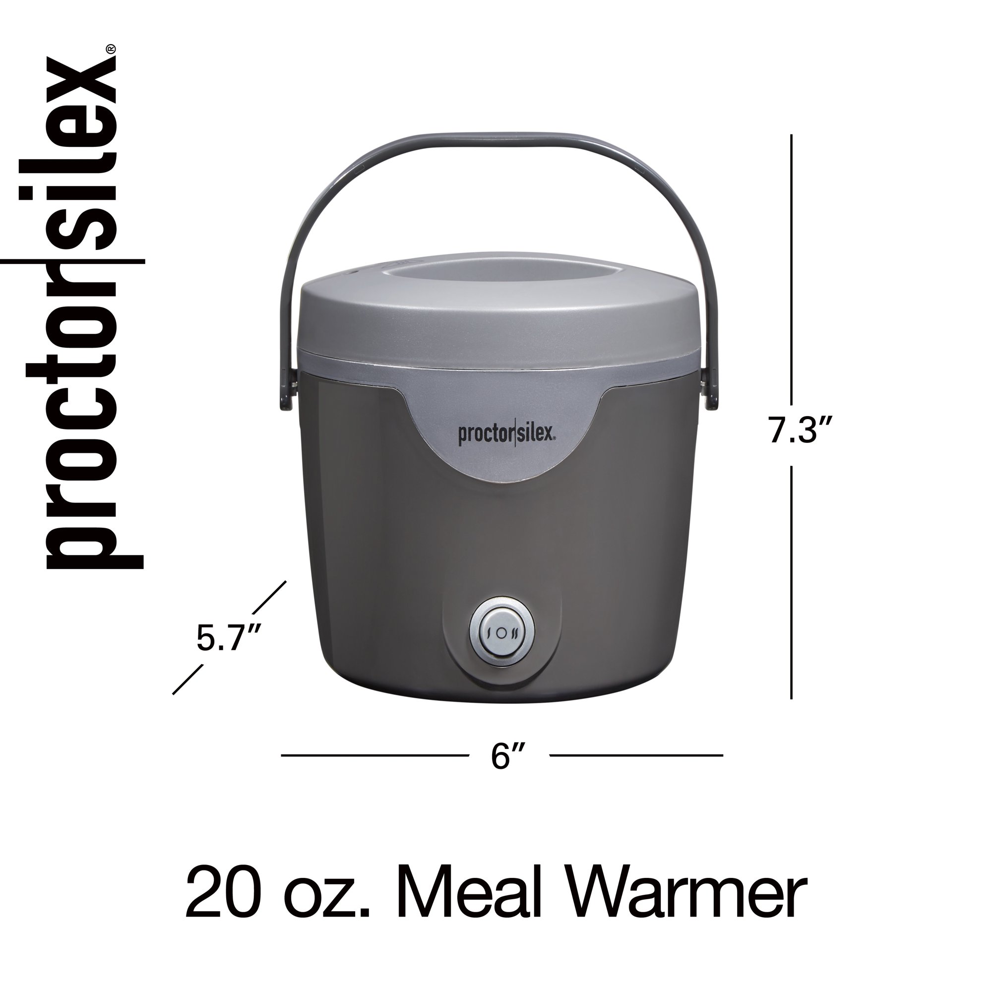 Proctor Silex 33120C Portable Meal Warmer. Built-In Carry Handle. High and Low Heat Settings. 20 oz. Capacity