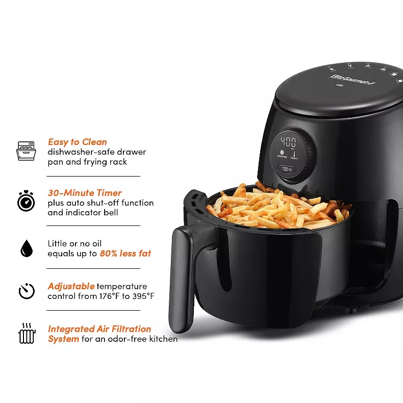 Elite Gourmet 2.1-qt. Compact Digital Air Fryer