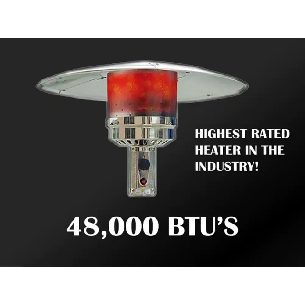 AZ Patio Heaters 48.000 BTU Hammered Bronze Propane Patio Heater