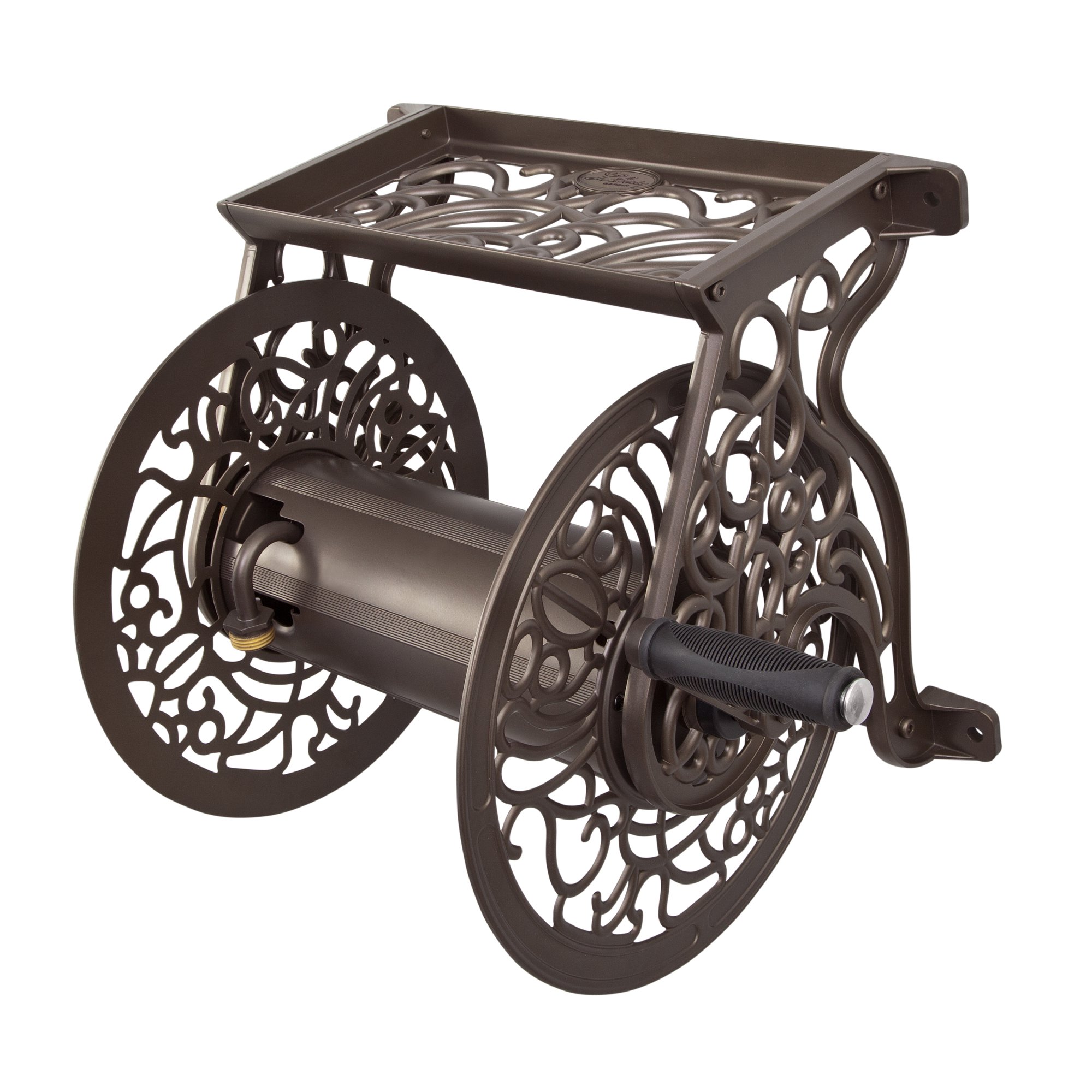 Liberty Garden 125′ Cast Aluminum Wall Mount Hose Reel