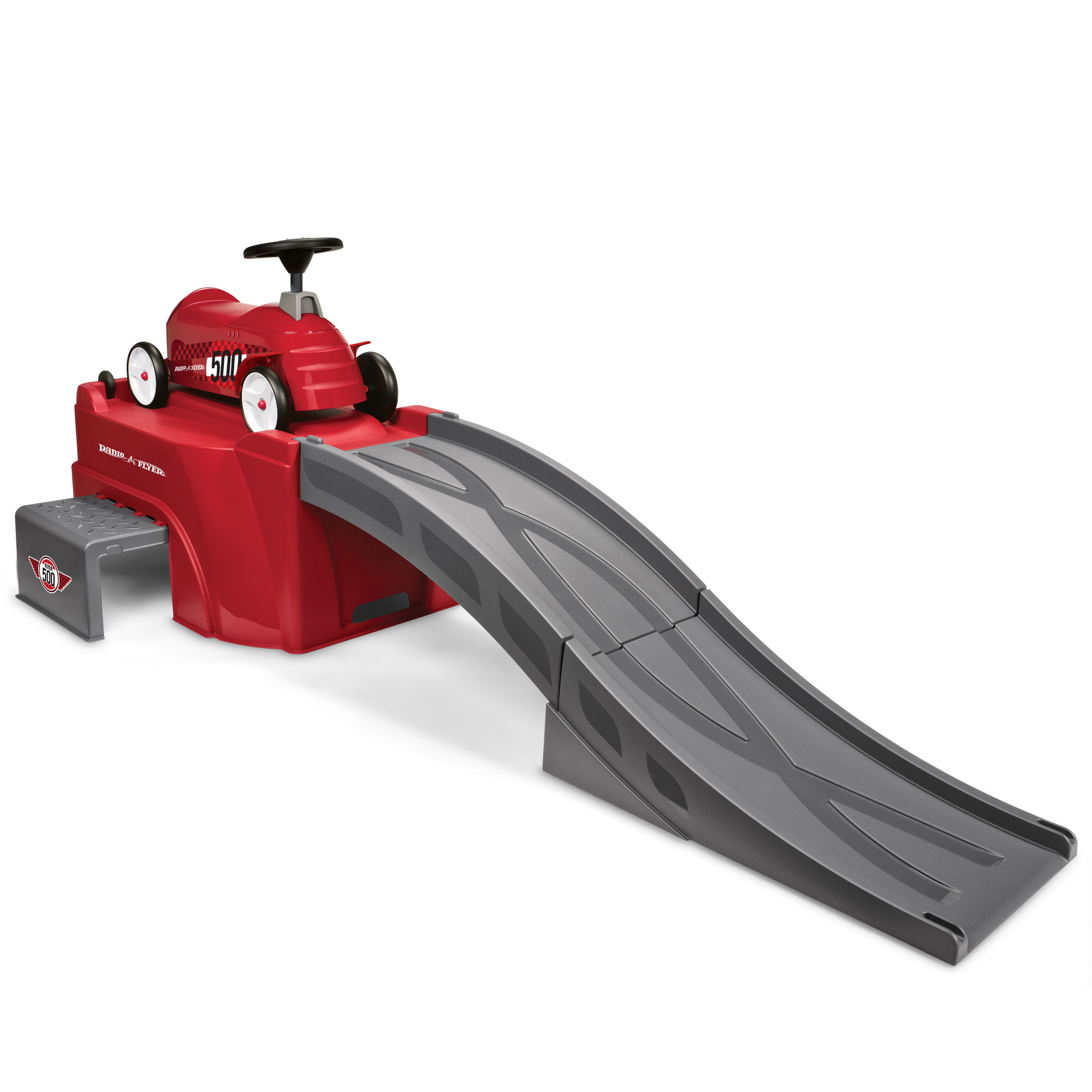 Radio Flyer. Flyer 500 Ride-on with Ramp and Car. Red