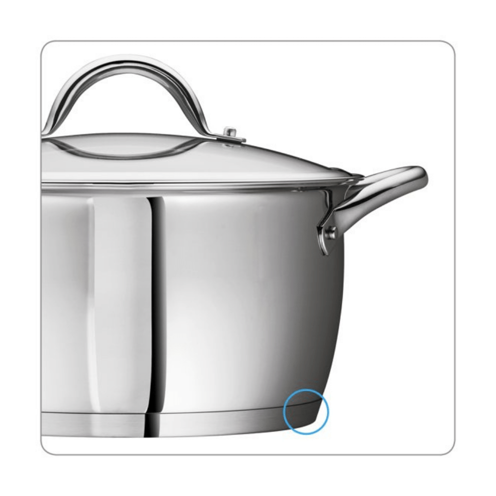 Tramontina Gourmet Stainless Steel Tri-Ply Base Cookware Set. 12 Piece