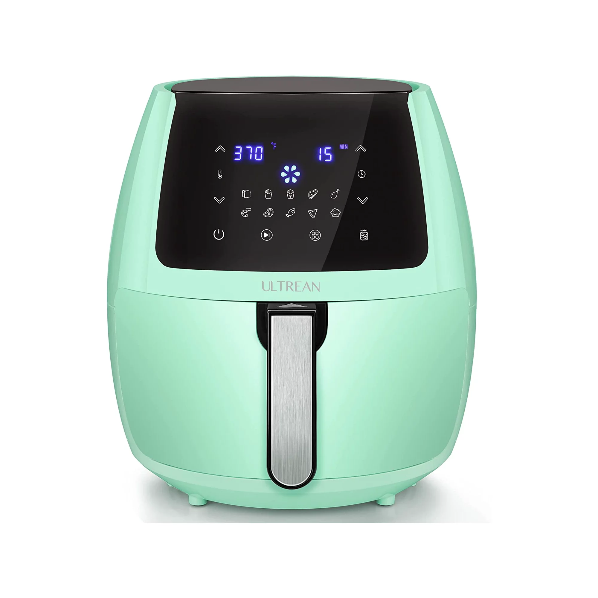 Ultrean 1700W 5.8 Quart Air Fryer. Oilless Oven Cooker with 10 Presets. Nonstick Basket. Green
