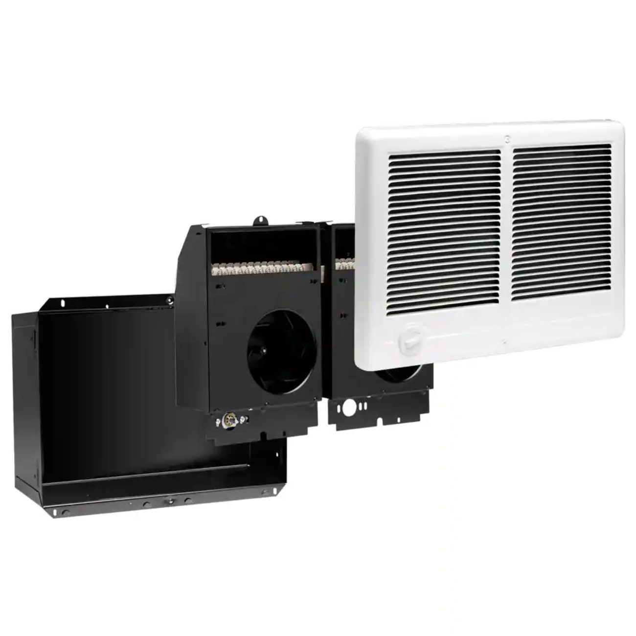Cadet 240/208-volt 4.000/3.000-watt Com-Pak Twin In-wall Fan-forced Electric Heater in White