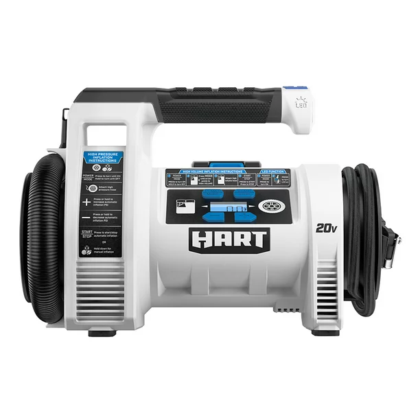 Hart Cordless Air Pump Dual Function Digital Inflator Kit (1) 20-Volt 1.5Ah Lithium-Ion Battery