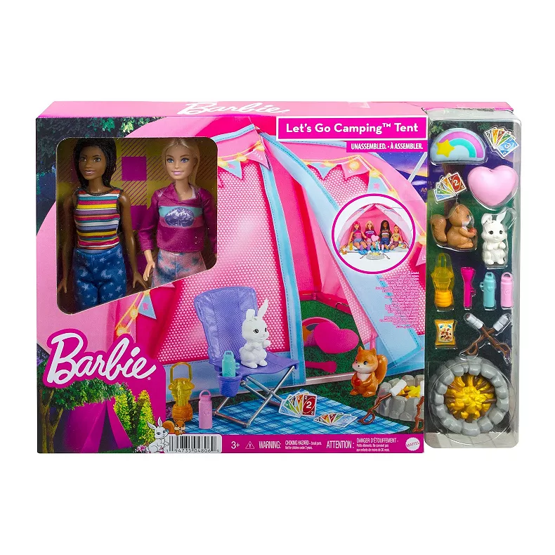 Barbie Let-s Go Camping Tent. Dolls and Accessories Playset