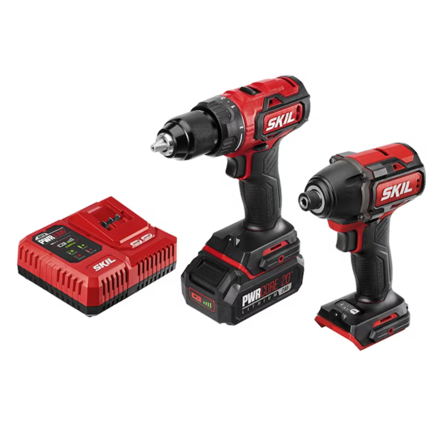 Skil PWR CORE 20 2-Tool 20-volt Brushless Power Tool Combo Kit Case