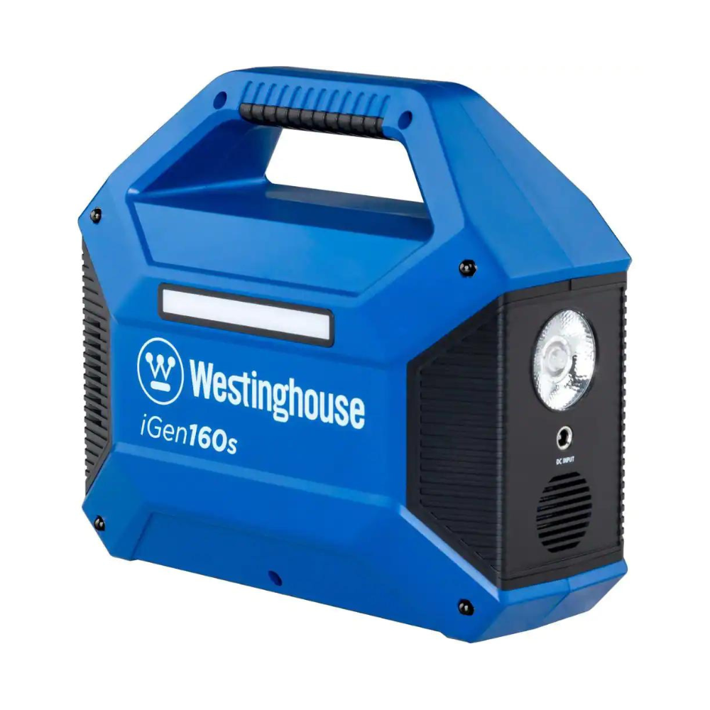 Westinghouse IGEN160S 100/150-Watt Lithium-Ion Portable Power Station With Power Inverter. LED Display. And Flashlight