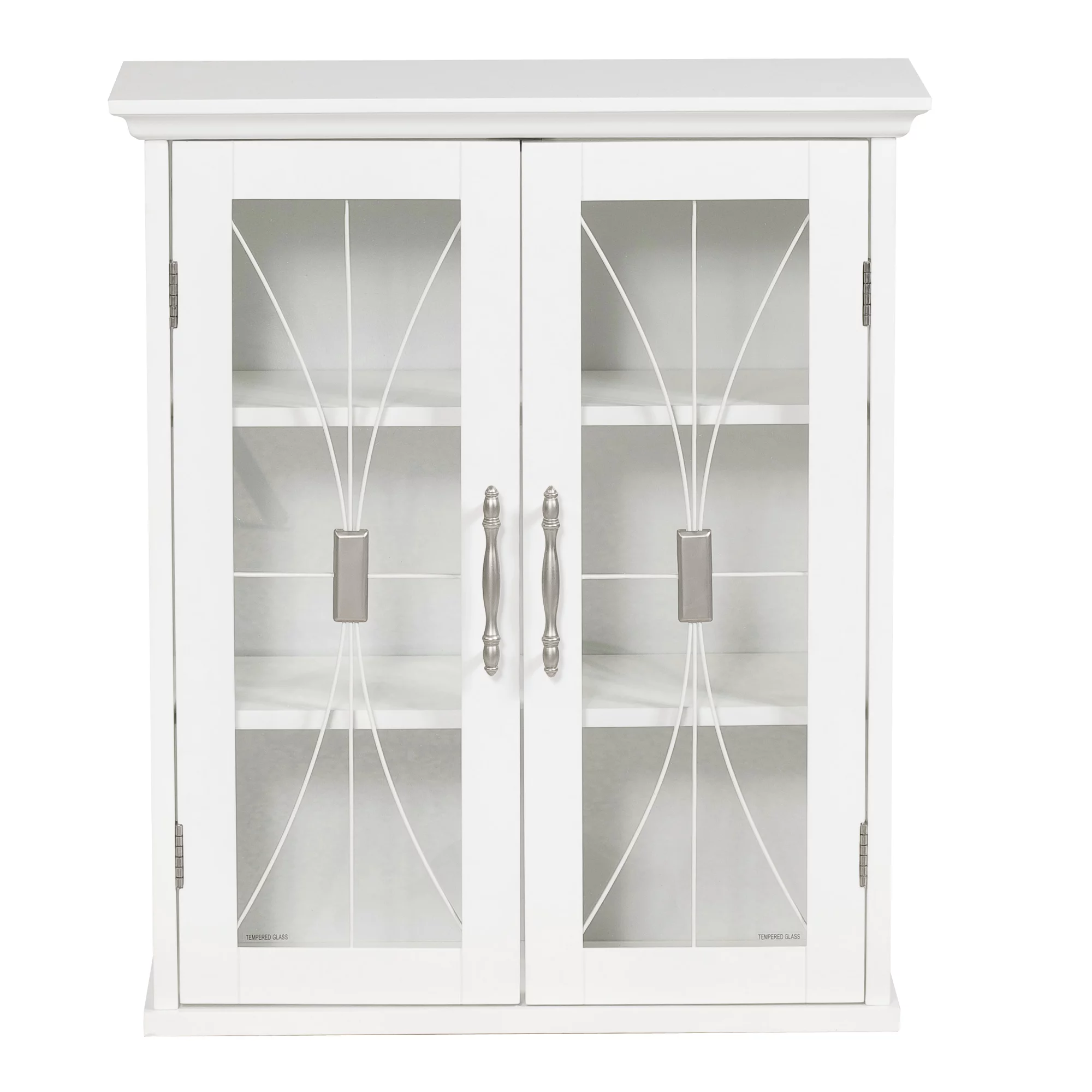 Teamson Home Delaney Removable Wooden Wall Cabinet with 2 Doors. White