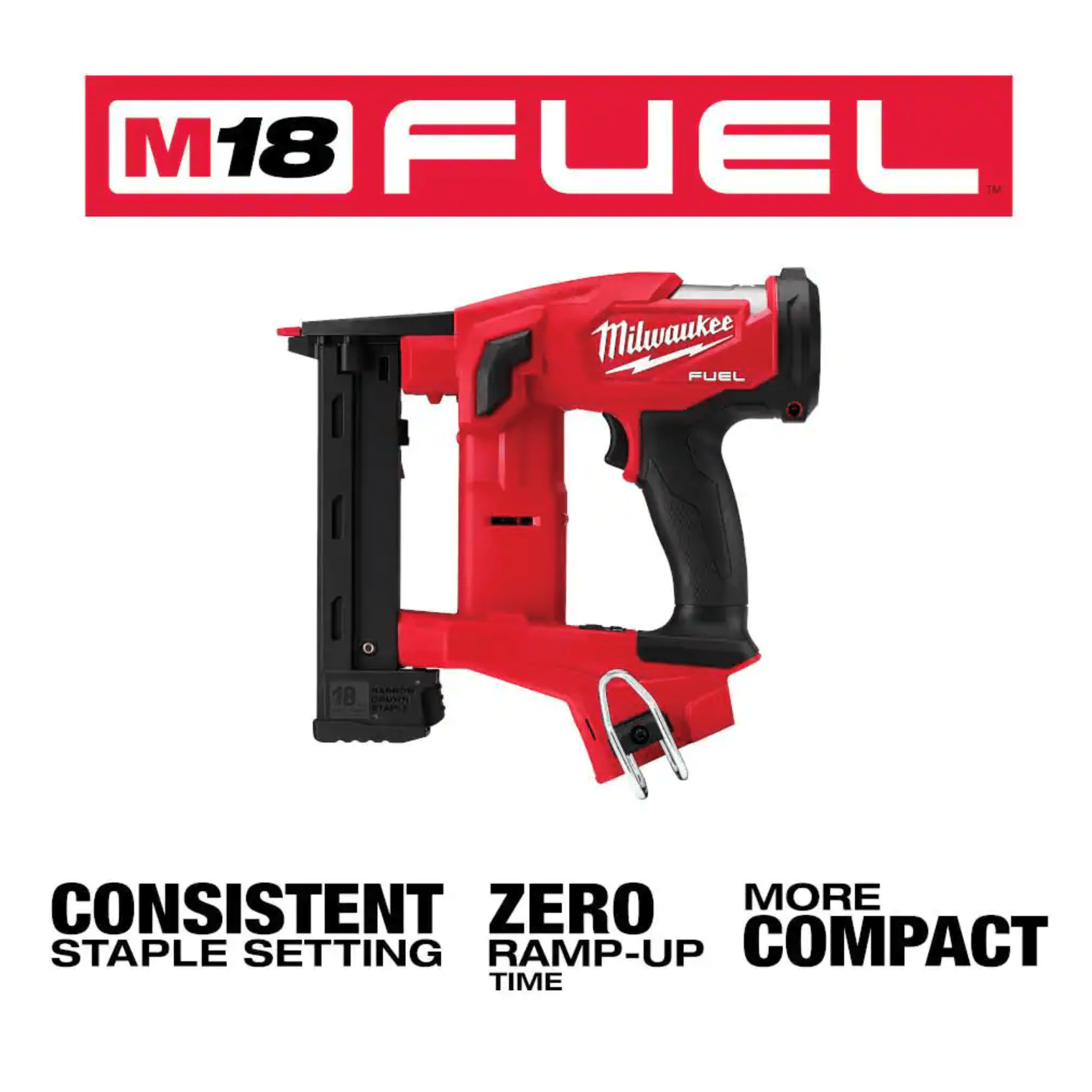 Milwaukee M18 Fuel 18-Volt Lithium-Ion Brushless Cordless 18-Gauge 1/4 in. Narrow Crown Stapler. Tool-Only (2749-20)