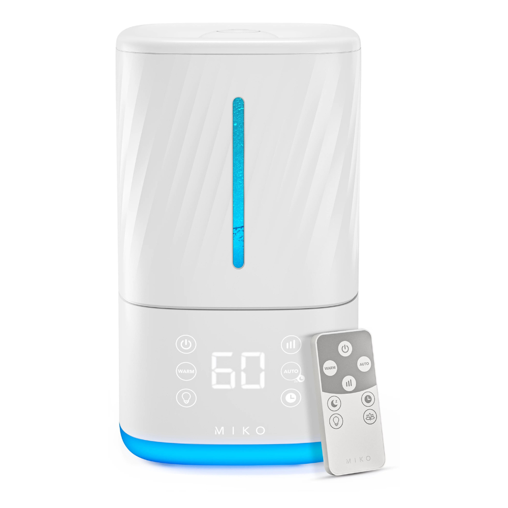 Miko Humidifiers for Bedroom. Ultrasonic Cool And Warm Mist Vaporizer