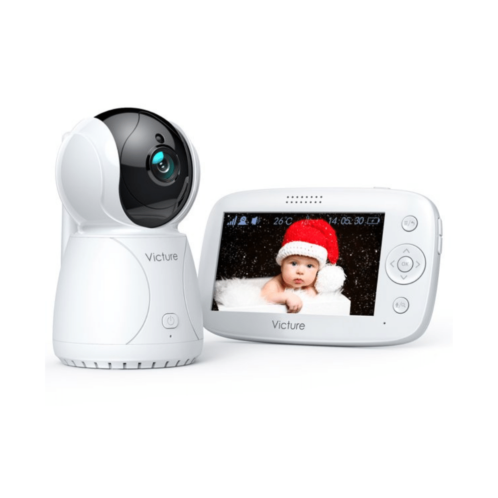 Victure Video Baby Monitor with Camera. 4.3-inch LCD Screen. White