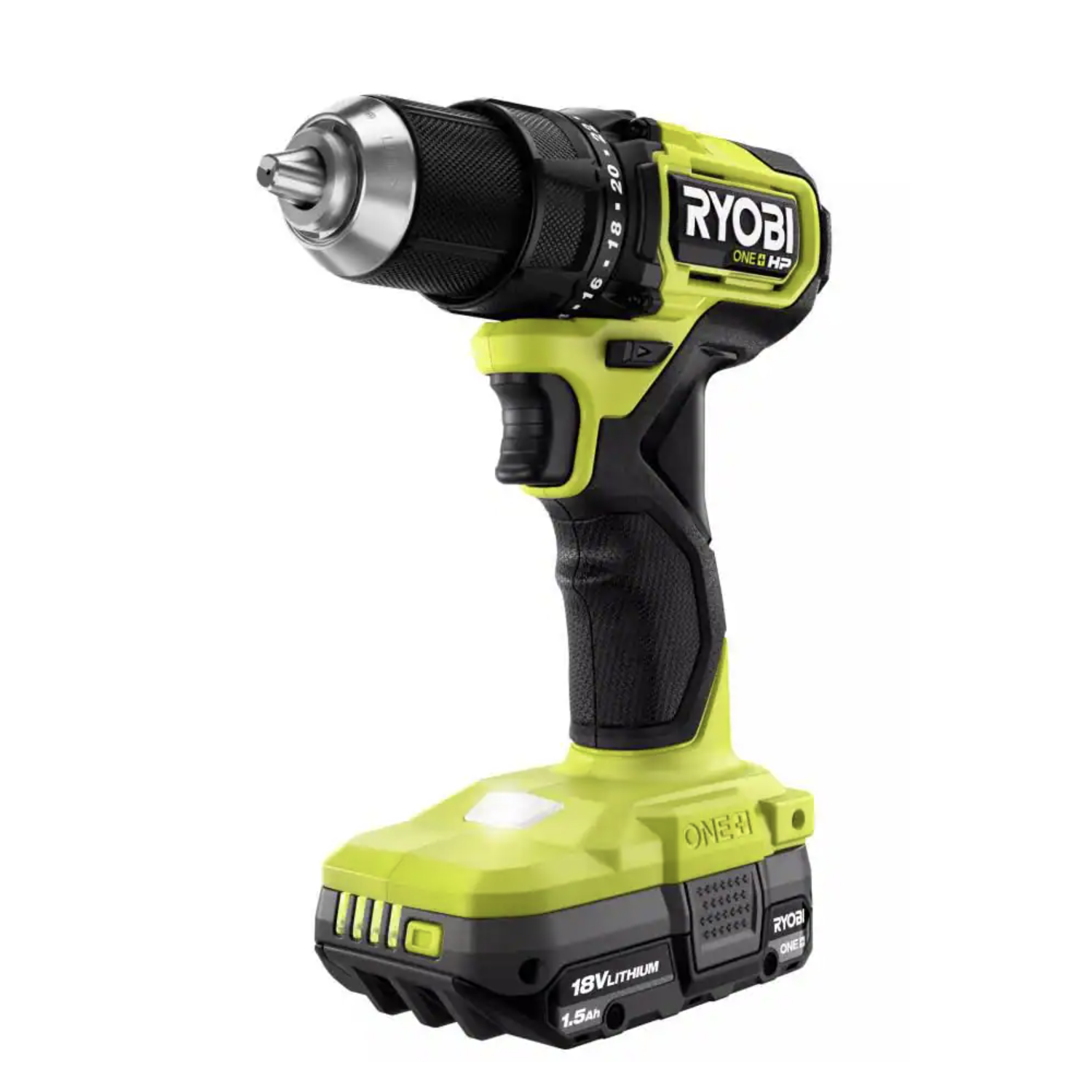 Ryobi One+ HP 18V Brushless Cordless Compact 1/2 in. Drill/Driver Kit with (2) 1.5 Ah Batteries. Charger. Bag. & 40PC Bit Set