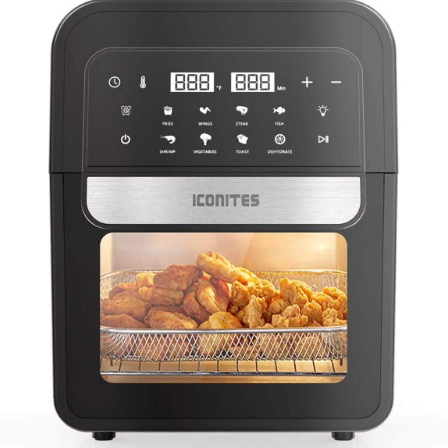 Iconites 6.8 Quart 1400W Air Fryer. 10-in-1 Toaster Oven Air Fryer Combo (AF536T)