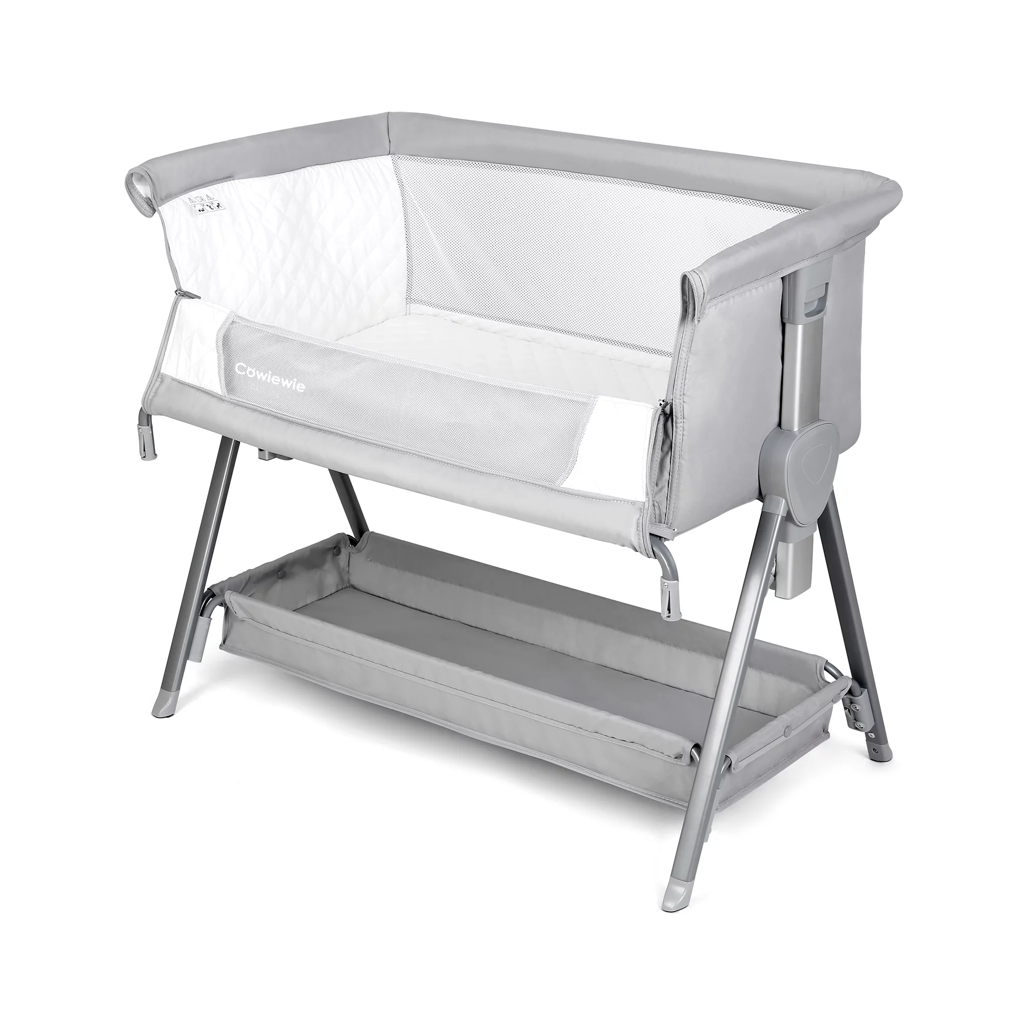 Cowiewie Bassinet for Babies. Large Volume and Mobile with Storage Basket Bedside Sleepers for 0-6 Months