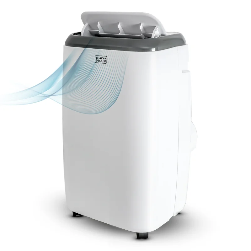Black+Decker 10.000 BTU Portable Air Conditioner With Remote Control. White