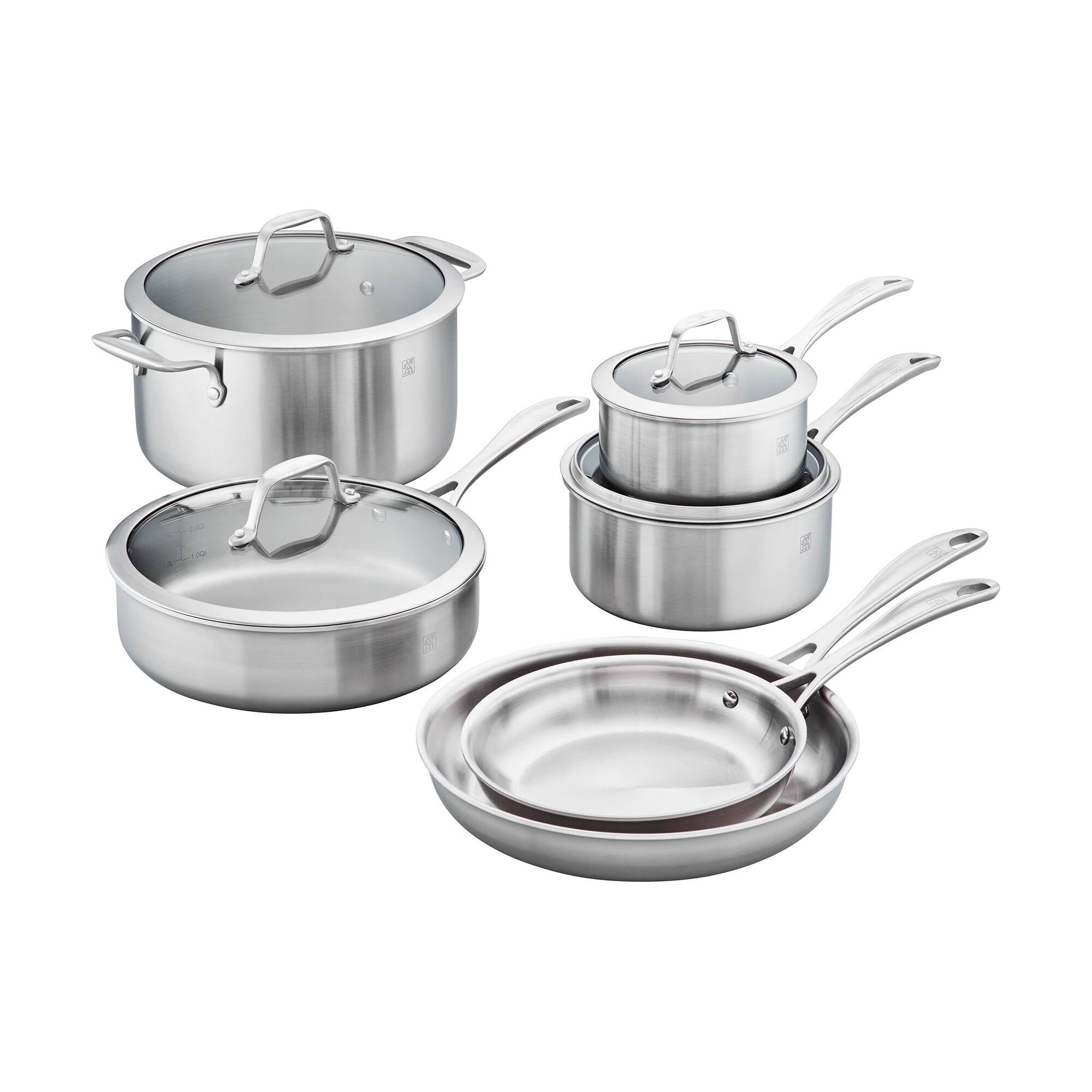Zwilling J.A. Henckels Spirit 10-Piece Stainless Steel Cookware Set