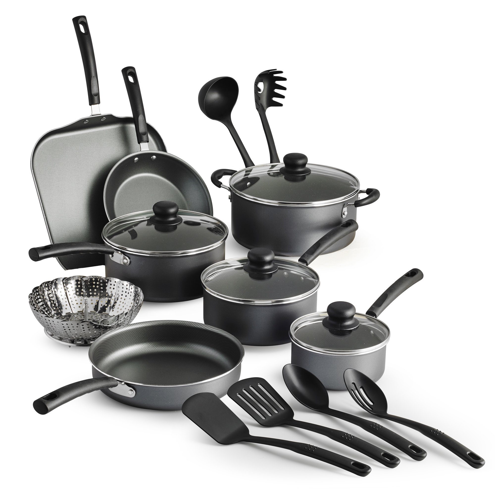 Tramontina Primaware 18 Piece Non-stick Cookware Set. Steel Gray