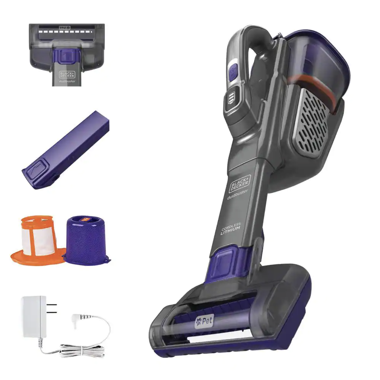 Black+Decker Dustbuster AdvancedClean+ 20-Volt Cordless 2.9-Cup Handheld Vacuum Pet