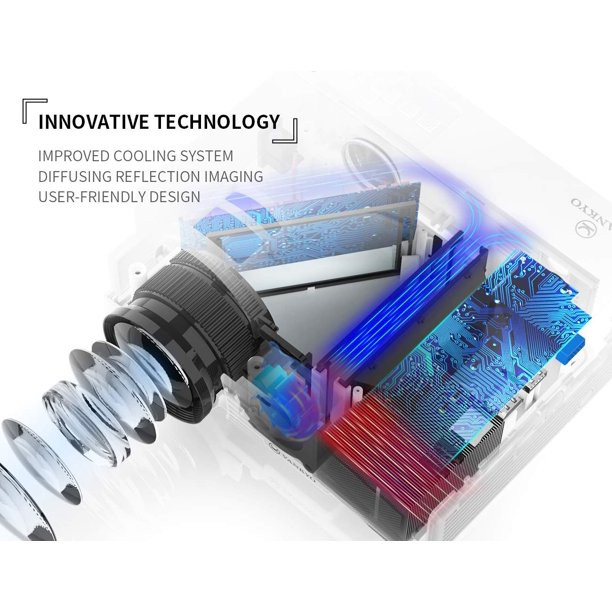 Vankyo Leisure 3 1080P Supported Mini Projector with 40000 Hours Lamp Life