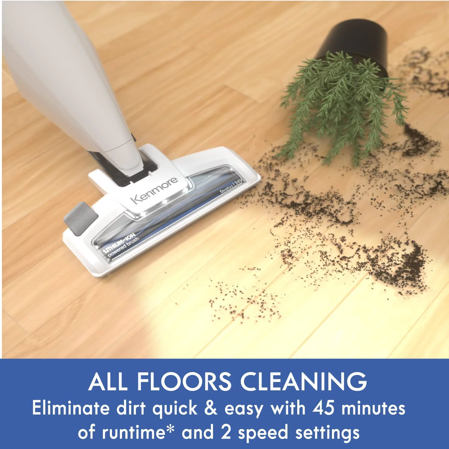 Kenmore DS1030 2-in-1 Cordless Stick Vacuum. White