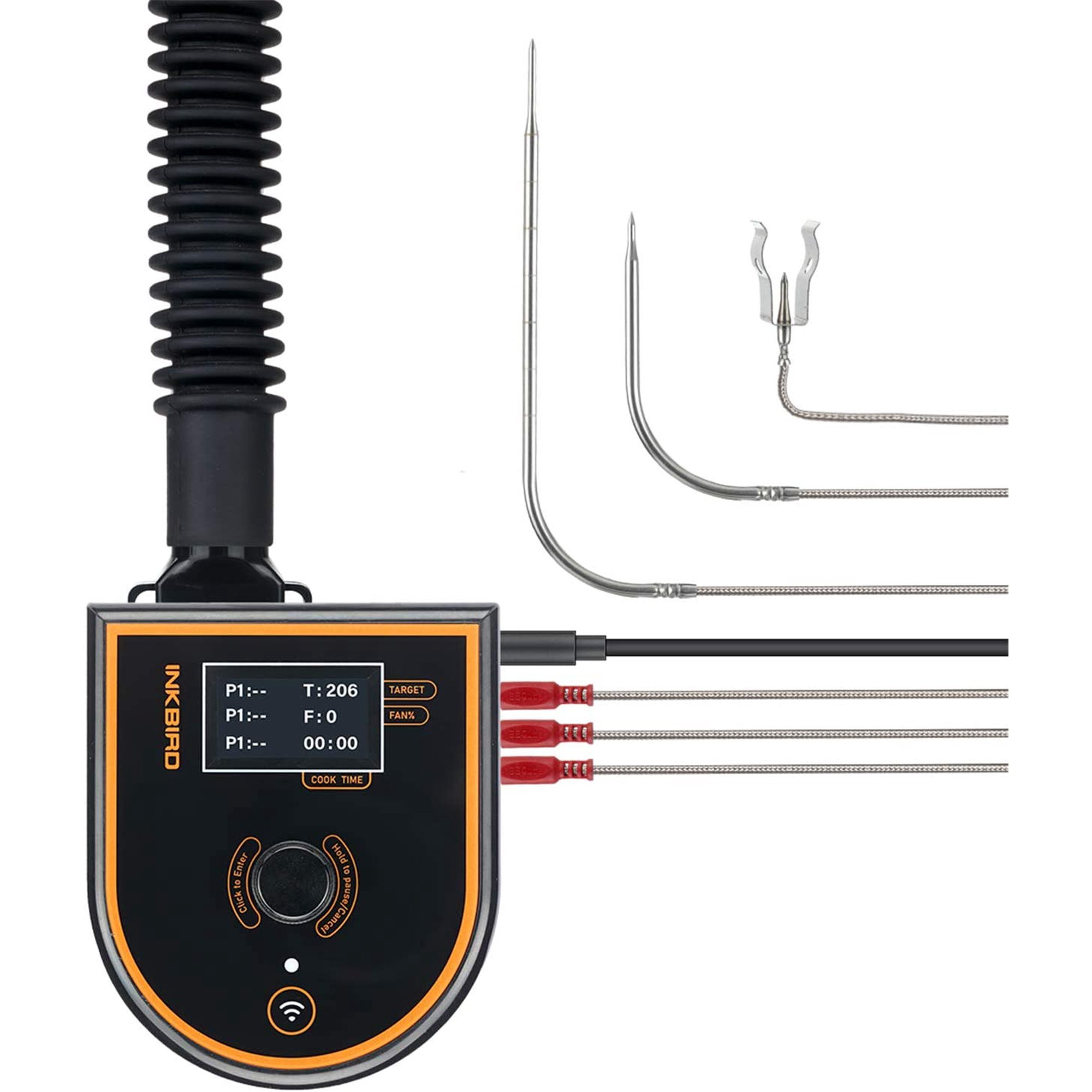 Inkbird ISC-007BW BBQ Temperature Controller. Wireless Automatic Food Thermometer. Free Adapter and Carry-All Case