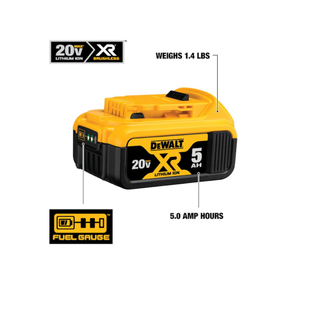 Dewalt XR 20-Volt Max 2-Pack 5 Amp-Hour; 5 Amp-Hour Lithium Power Tool Battery Kit