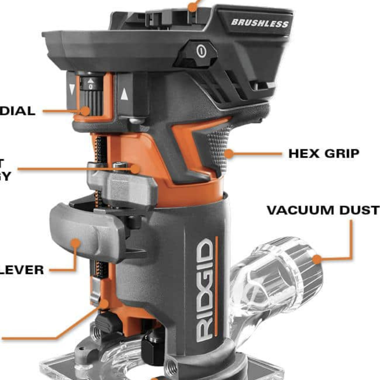 Ridgid 18V OCTANE Brushless Cordless Compact Fixed Base Router