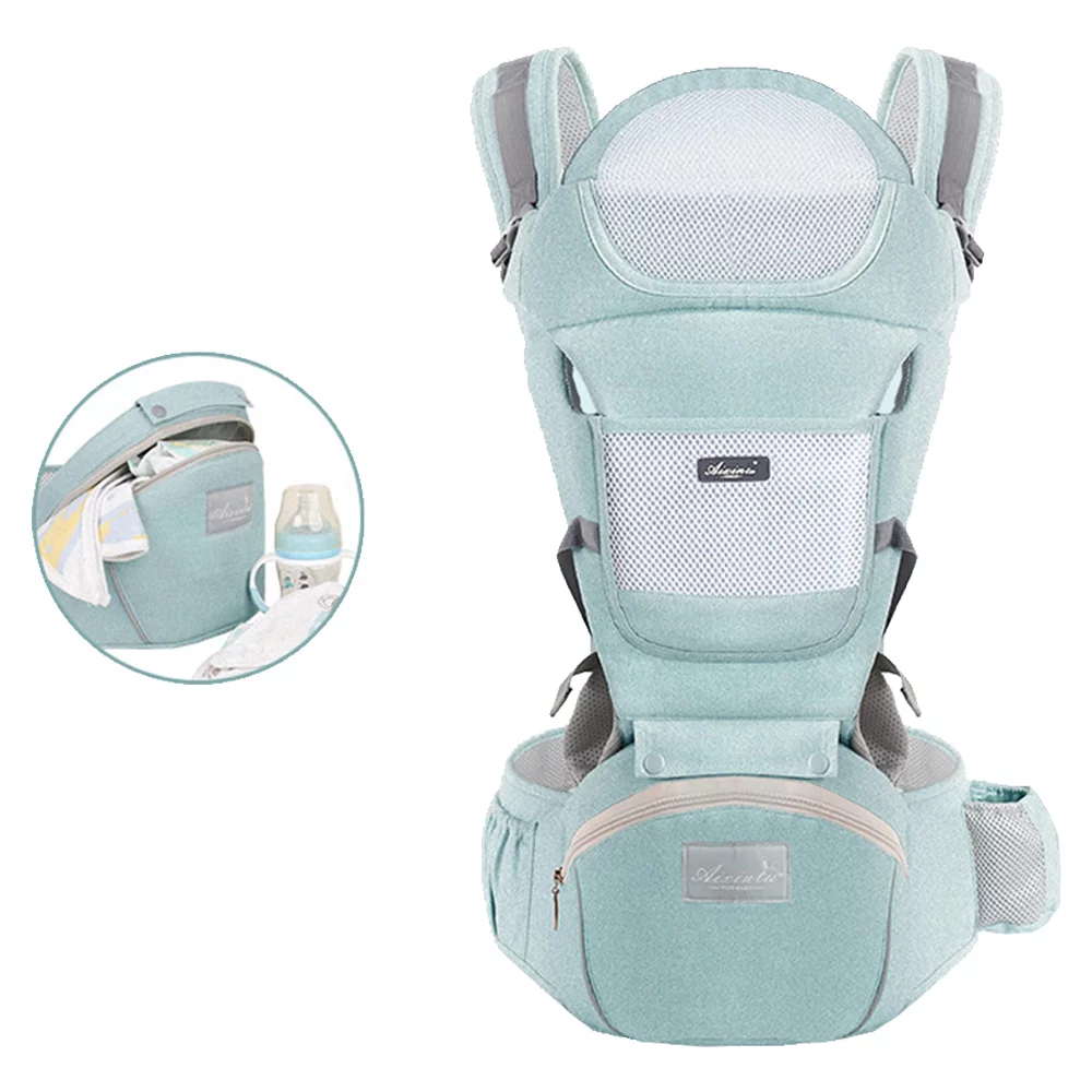 Prettysee Baby Carrier 4-in-1 Convertible Ergonomic Baby Carrier. Green