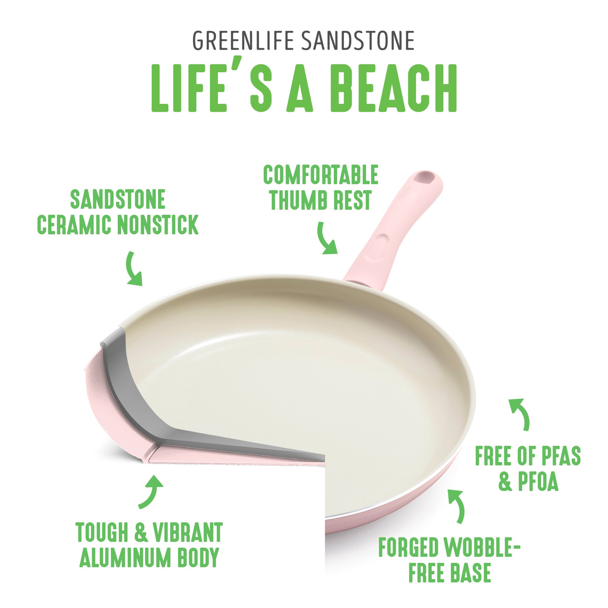 GreenLife Ceramic Nonstick Pink 15pc Set