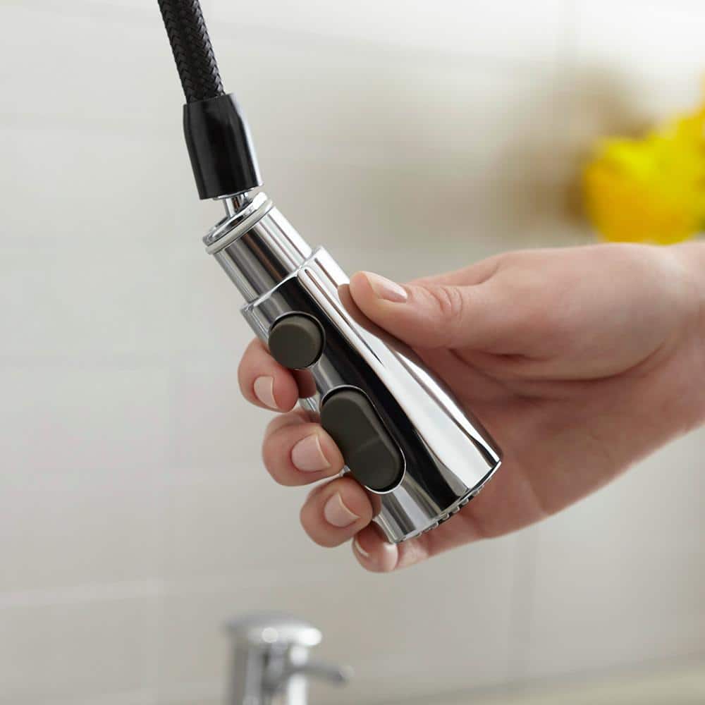 Kohler Simplice Single-Handle Pull-Down Sprayer Kitchen Faucet with DockNetik and Sweep Spray. Polished Chrome