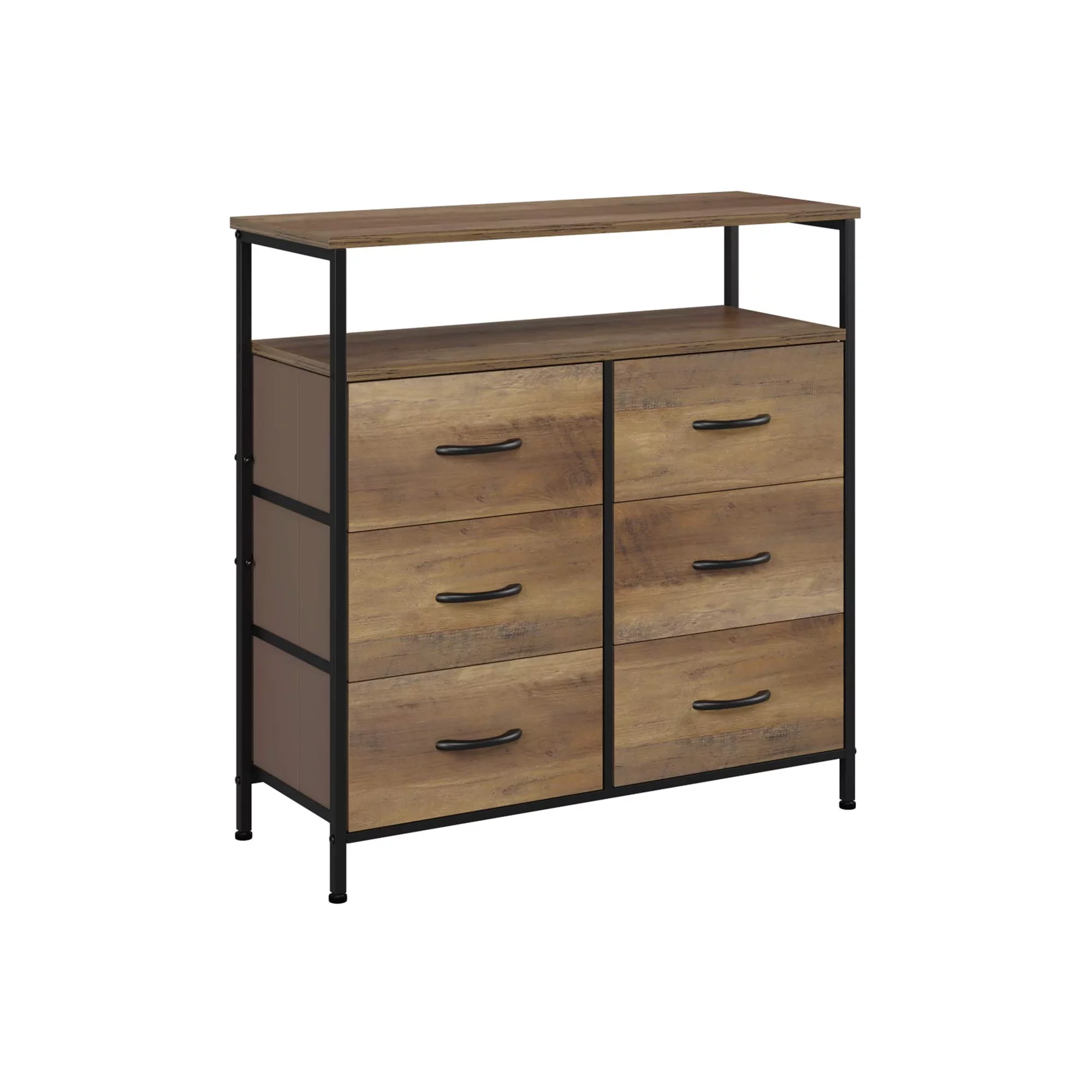 Homfa 6 Drawer Dresser for Bedroom. Modern Storage Cabinet Bedroom Nightstand