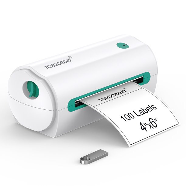 Tordorday USB Thermal Shipping Label Printer for 4 x 6. Thermal Printer for Shipping Packages