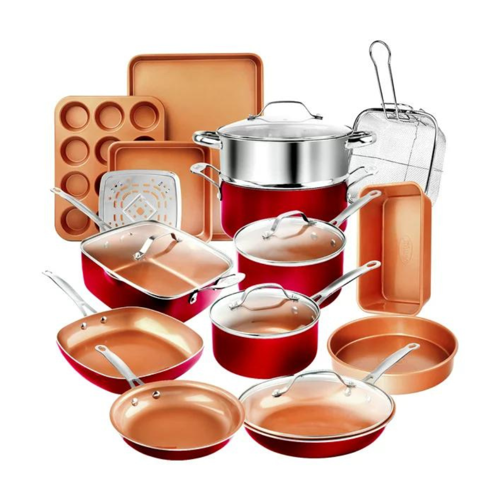 Gotham Steel 20 Piece Nonstick Pots and Pans Set Including Bakeware. Nonstick Cookware Set