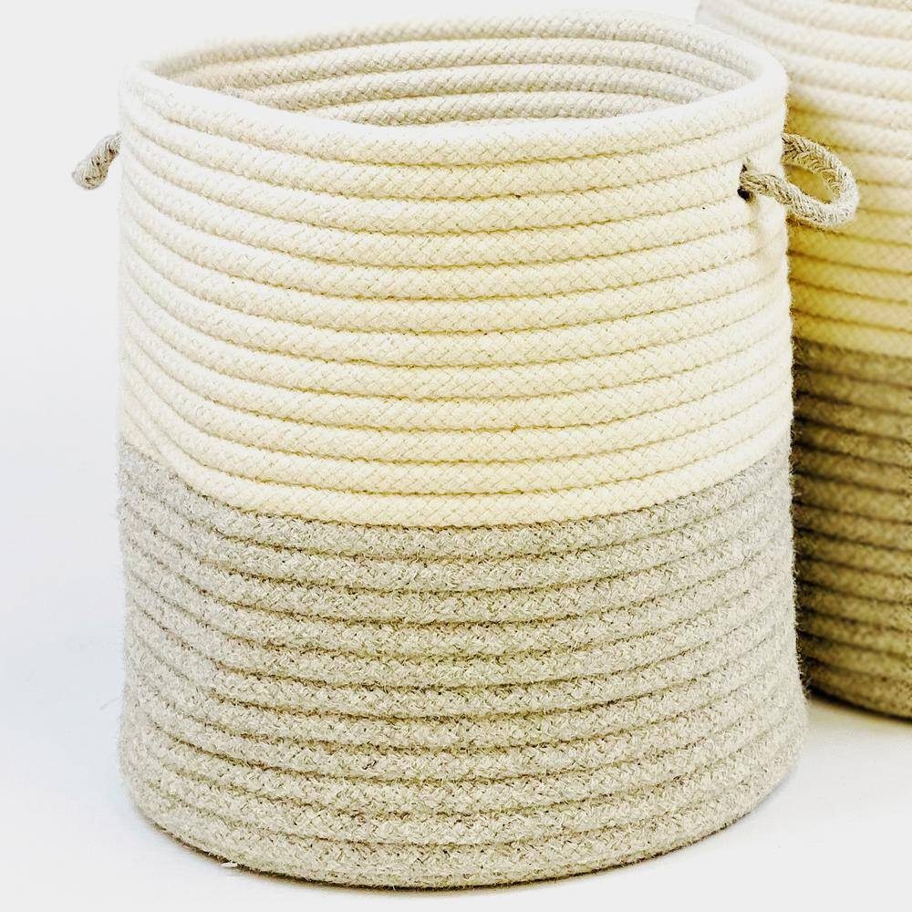 Colonial Mills All-Natural 2 Tone Woven Hampers - Light Grey 17 in. x 17 in. x 22 in.