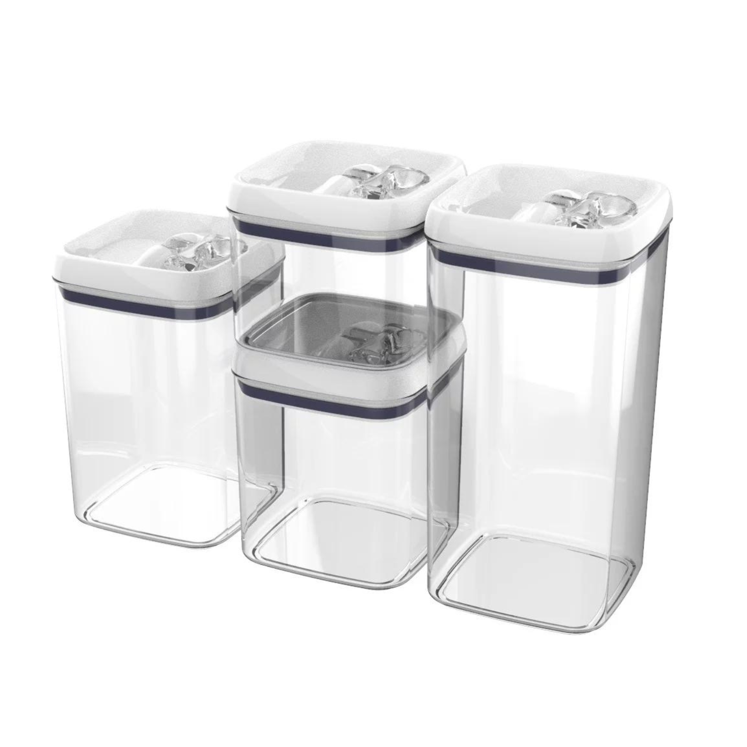 Better Homes & Gardens Canister Pack of 4. Flip-Tite Square Food Storage Set
