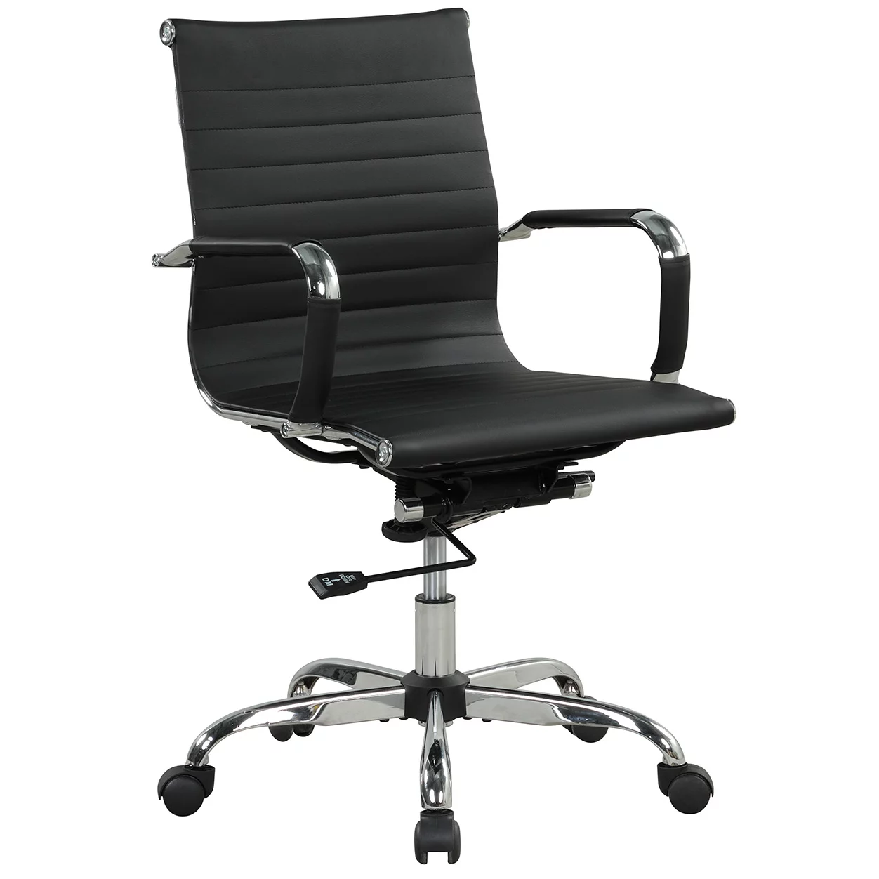 Mainstays 37.5 in Manager-s Chair with Adjustable Height & Swivel. 250 lb. Capacity. Black