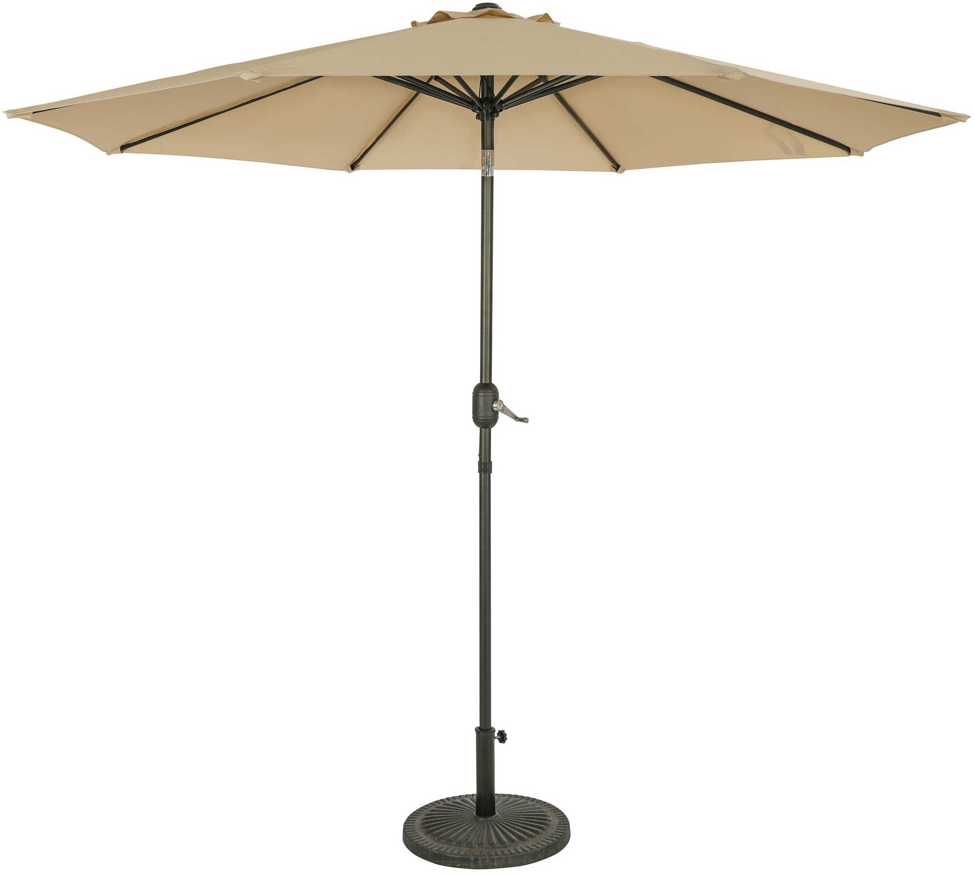 Island Umbrella Blue Wave Trinidad II 9 ft. Octagon Market Umbrella. Champagne