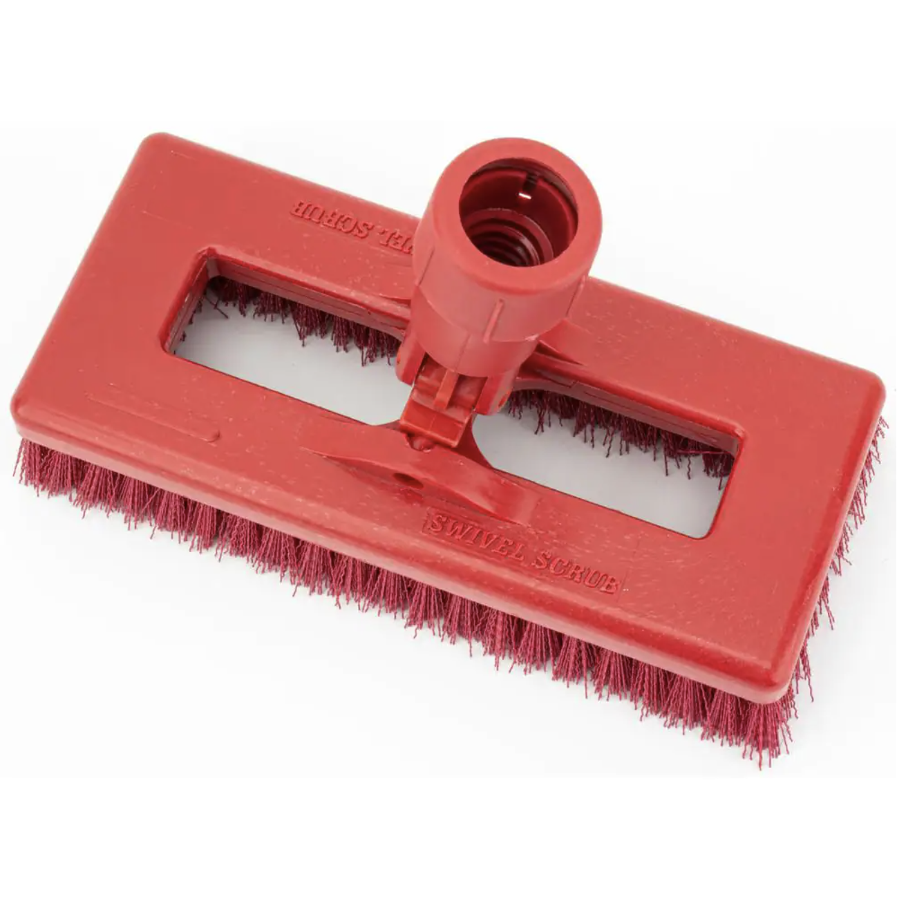 CFS Brands Sparta 8 in. Red Polyester Swivel Scrub Brush with Polypropylene Casing (6-Pack)